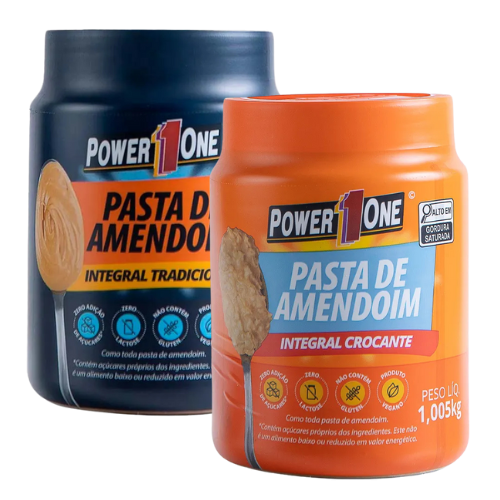 COMBO DUAS Pastas de Amendoim POWER1ONE 1Kg